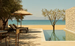 Amanzoe, Porto Heli 3 amanzoe beach club cabana 1 - Amanzoe, Porto Heli